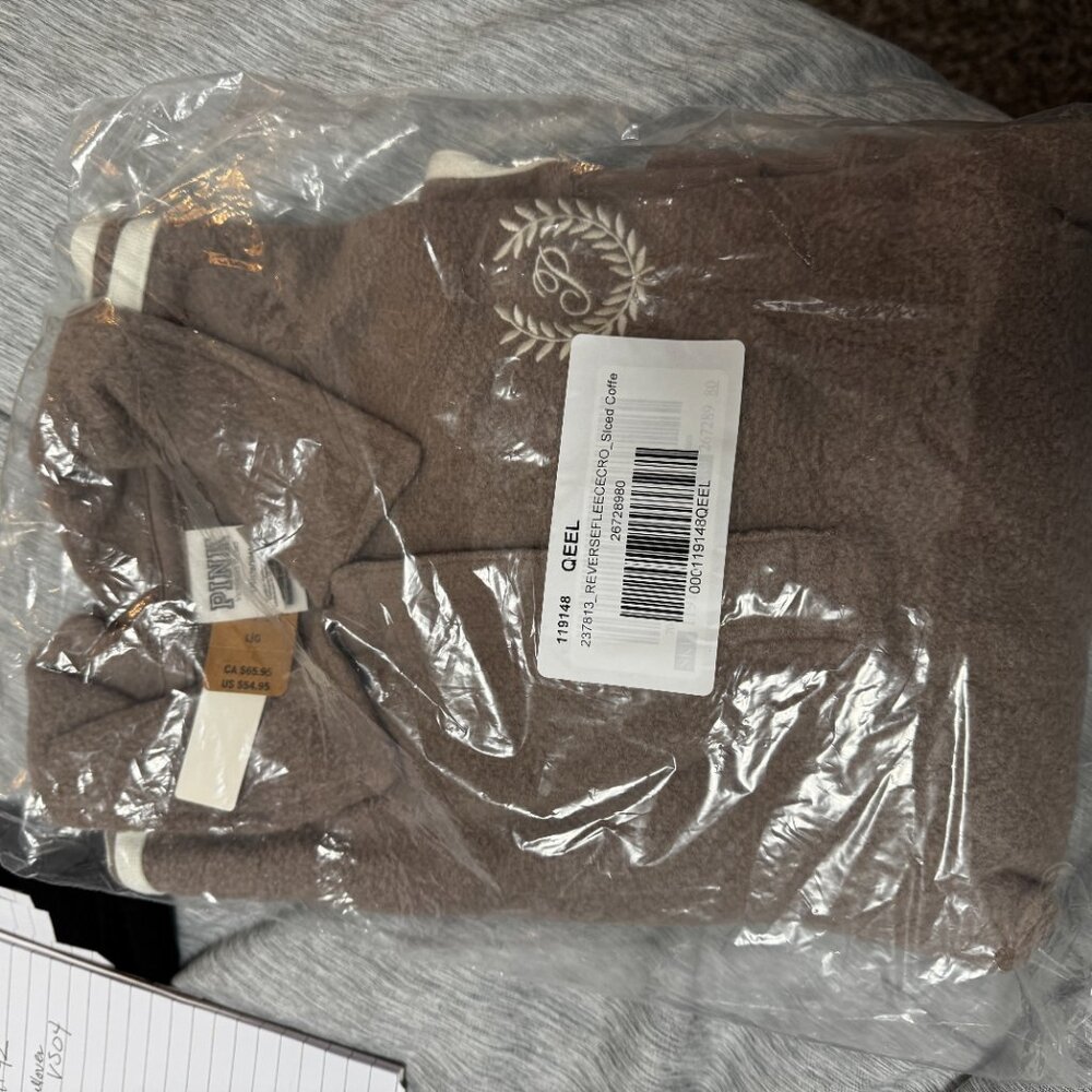PINK Victoria's Secret Reverse Fleece Cropped Sweatshirt Size XL, XXL and L NWT - Picture 6 of 6